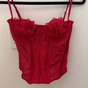 Urban Outfitters Out From Under Modern Love Corset in Red Size L